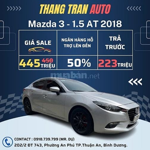 MAZDA 3 2018 1.5 L ONLINE 0918739799