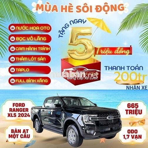 Ford Ranger XLS 2024 AT 1 cầu - 17000 km