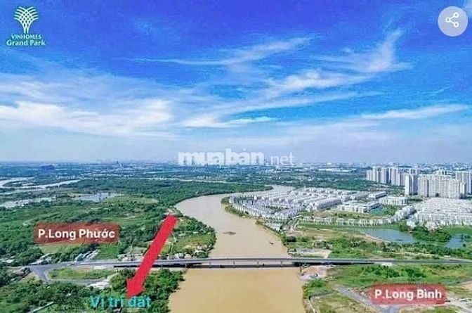Bán đất nền gần cầu Long Đại, sát khu biệt thự Vinhomes