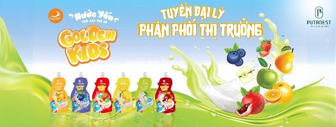 Tuyển đại lý Nước yến trái cây 230mg Golden kids dành cho bé 