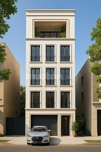 Nhà 5 tầng cho thuê (hoặc làm văn phòng)_Mặt hẻm rộng_Có hầm xe oto.