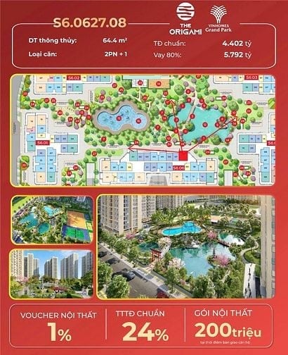 “CĂN HỘ 2PN+ VIEW NỘI KHU ĐẸP – GIÁ F0 CỰC TỐT