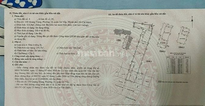 Bán nhà 148 Quang Trung, P10, Gò Vấp