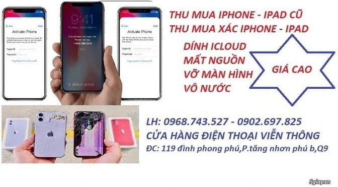 thu mua xác điện thoại hư hỏng,vô nước ,vỡ nát giá cao q9,thủ đức