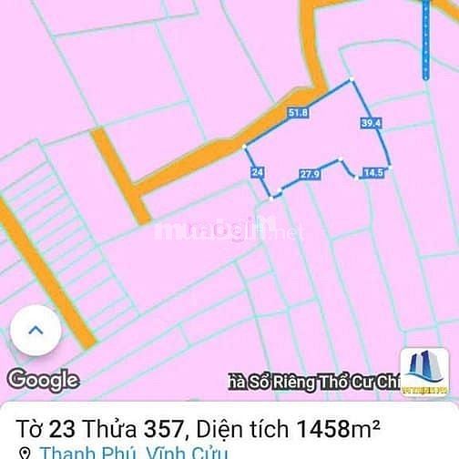 Bán đất trồng cây gần đường Đồng Khởi, Xã Thạnh Phú, Huyện Vĩnh Cửu