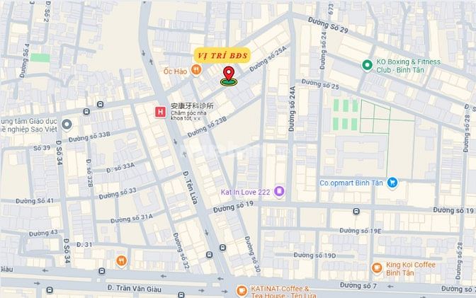 Bán đất MT đường Số 25A khu Tên Lửa, 4 x 20m, 9 tỷ. (Tín Hưng).