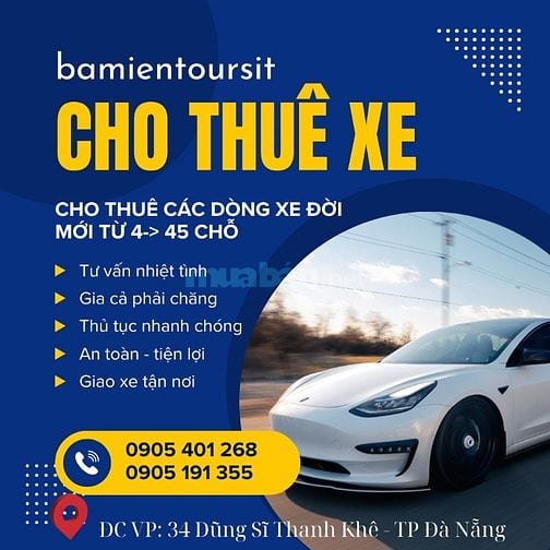 cho thuê xe du lịch khám phá Đà Nẵng 