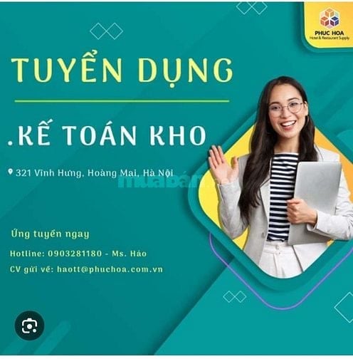 CẦN TUYỂN GẤP NHÂN VIÊN KẾ TOÁN KHO 