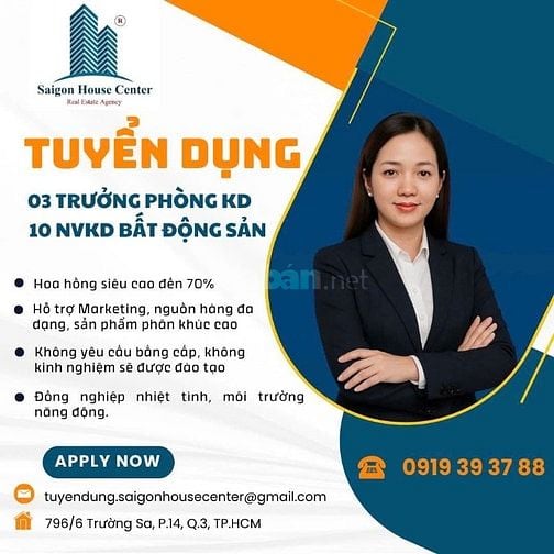 Saigon House Center Tuyển Dụng