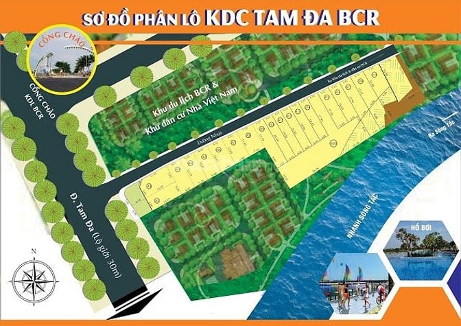 The BCR Tam Đa giỏ hàng tốt nhất khu DT 120 - 400m2 giá từ 20-30tr/ m2