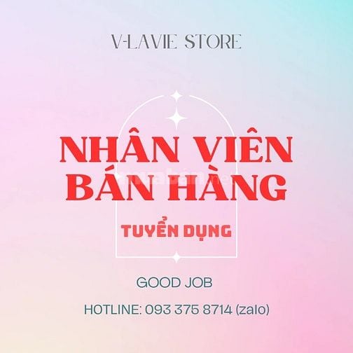 VIỆC LÀM BÁN HÀNG TRONG MÙA HÈ FULLTIME - PARTTIME TẠI TPHCM