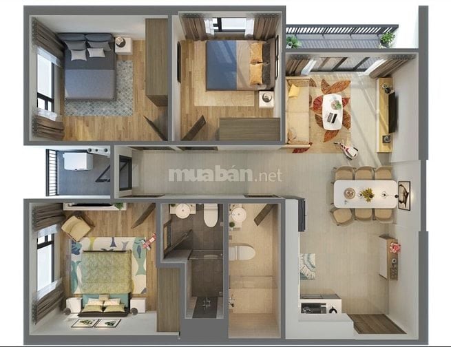Bán căn hộ căn góc 3PN tòa S2.02 - The Sapphire Vinhomes Smart City