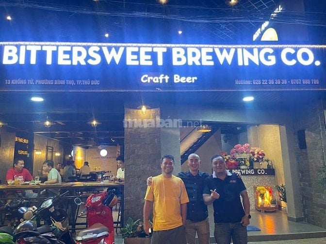 Quán Bia Thủ Công BitterSweet Brewing cần Phục Vụ  & Nam bếp chính 