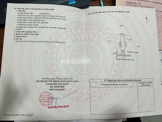 bán đất thổ cư tiện xây dựng! 
