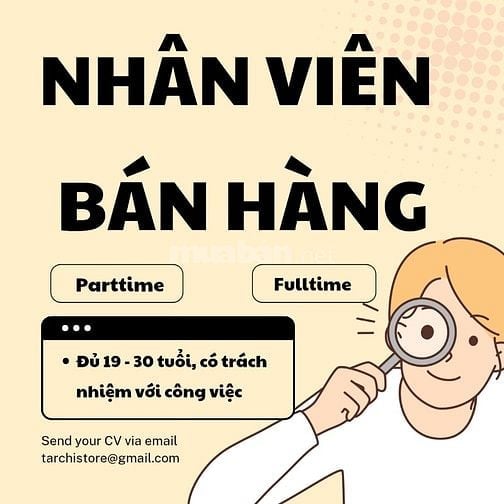 Cửa hàng đồ uống Quận 9 TPHCM tuyển 03 bạn bán hàng xoay ca/Fulltime
