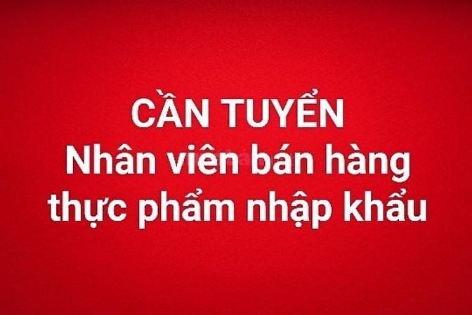 TUYỂN NỮ NHÂN VIÊN BÁN HÀNG THỰC PHẨM NHẬP KHẨU TẠI Q.BA ĐÌNH & TÂY HỒ