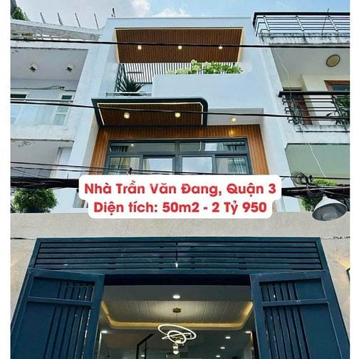 QUẬN 3 Nhà Trần Văn Đang - 3 Lầu - Hẻm 5M Đang cho thuê 15tr/tháng,SHR