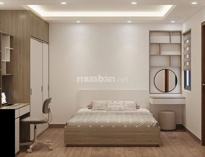 CC bán ChCC tầng trung lô góc 61m2 2pn 1vs full đồ phố Trần Quý Kiên