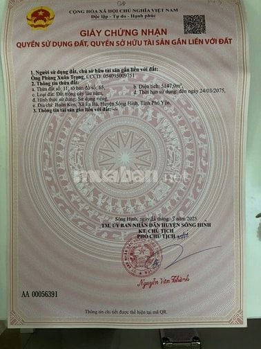 Bán đất mặt tiền Quốc Lộ 29 huyện Sông Hinh, tỉnh Phú Yên