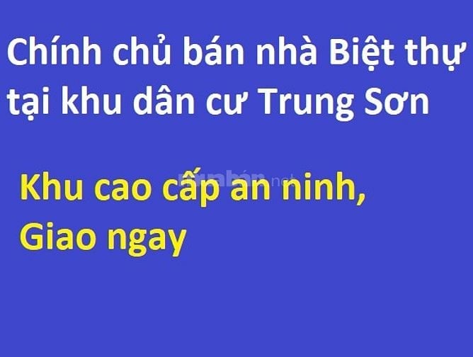 Bán nhà trong khu dân cư Trung Sơn, xã Bình Hưng, Bình Chánh