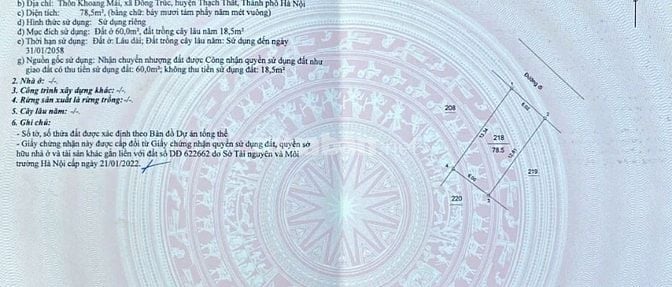chính chủ cần bán mảnh đất phân lô tại ngõ 18 khoang mái - đồng trúc