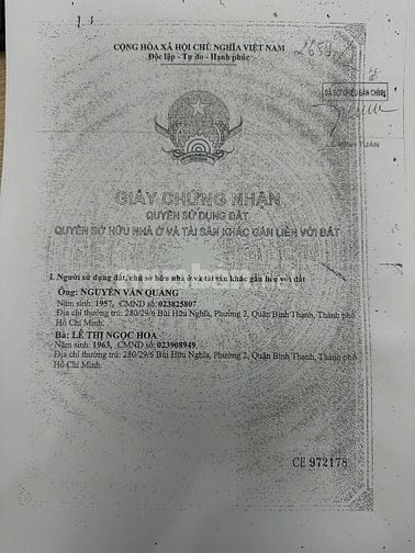 Bán nhà 280/29/6 Bùi Hữu Nghĩa, Phường 2, Quận Bình Thạnh