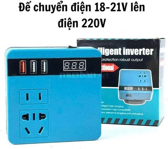 Thanh lý hàng triển lãm mẫu 2 bộ chuyển Pin 21v Ra điện 220v&USB+TypeC