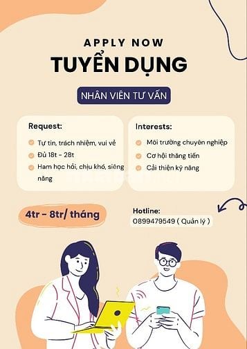Tuyển nhân viên bán hàng tại TP.HCM