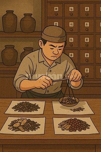 Tuyển GẤP nam phụ việc cân đo khối lượng, sắp xếp, đóng gói thuốc nam