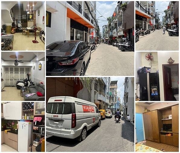 3 lầu (4,1m nở hậu 4,95m x11,75m) Hẻm Xe Hơi 6M khu K.Doanh Lê Văn Sỹ