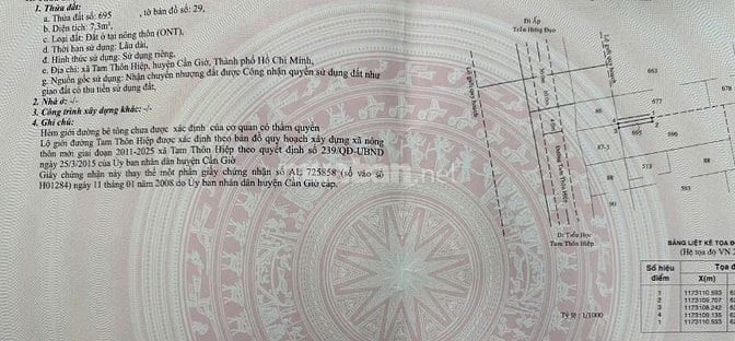 Chính chủ bán 3 miếng đất tại huyện Cần Giờ, đã đổi sổ mới