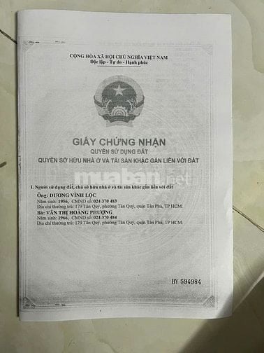 Chính chủ bán nhà mặt tiền 48 Nguyễn Quý Anh, P.Tân Sơn Nhì, Q.Tân Phú