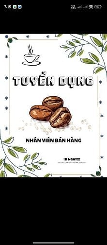 TUYỂN 5 BẠN PHỤ BÁN CAFE ( PARTTIME / FULLTIME )
