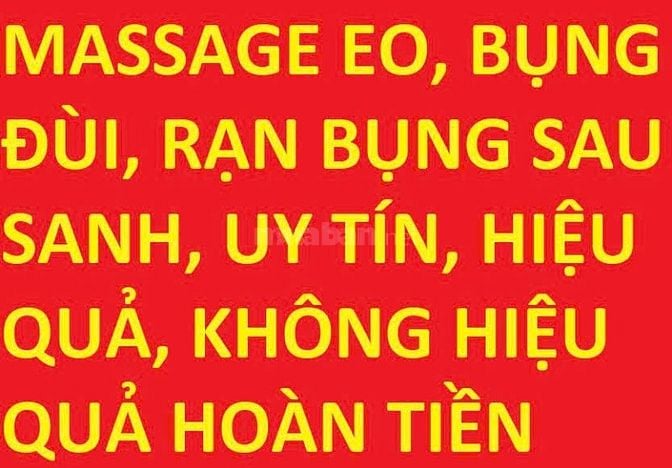 Masage bụng, eo, đùi, rạn nứt bụng, uy tín, không hiệu quả hoàn tiền