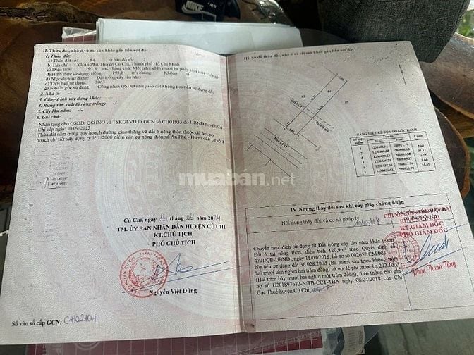 Bán đất mặt tiền Tỉnh Lộ 15, xã An Phú, huyện Củ Chi