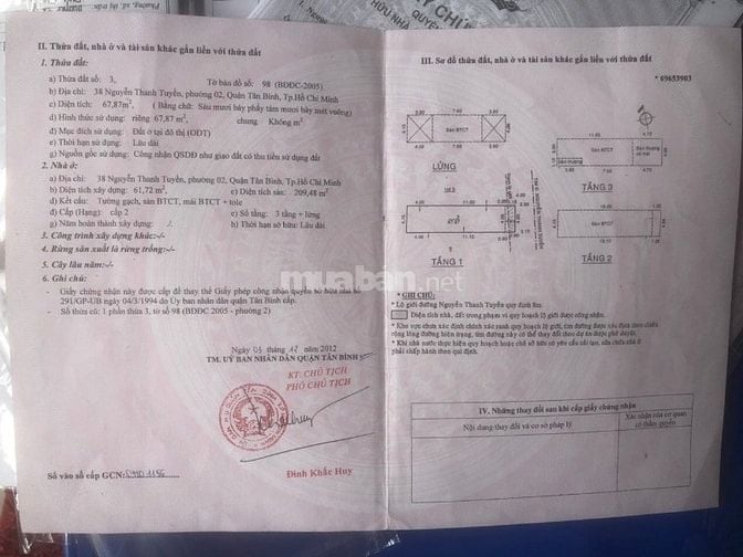 Hạ giá bán gấp nhà mặt tiền đường Nguyễn Thanh Tuyền, f2, Q.Tân Bình