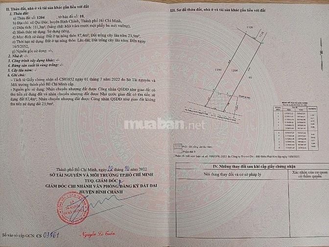 CHÍNH CHỦ CẦN BÁN GẤP 7 LÔ ĐẤT THỔ CƯ
