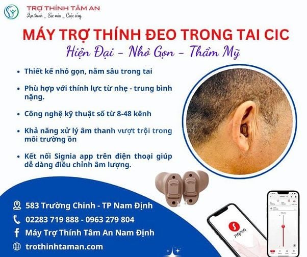 Máy trợ thính đeo trong tai thẩm mỹ CIC