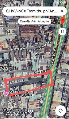 Đất mặt tiền Quốc Lộ 1A gần trạm thu phí An Sương