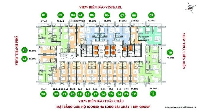 Icon40 Hạ Long mã căn đẹp nhất dự án, hướng TB, view Vịnh giá tốt