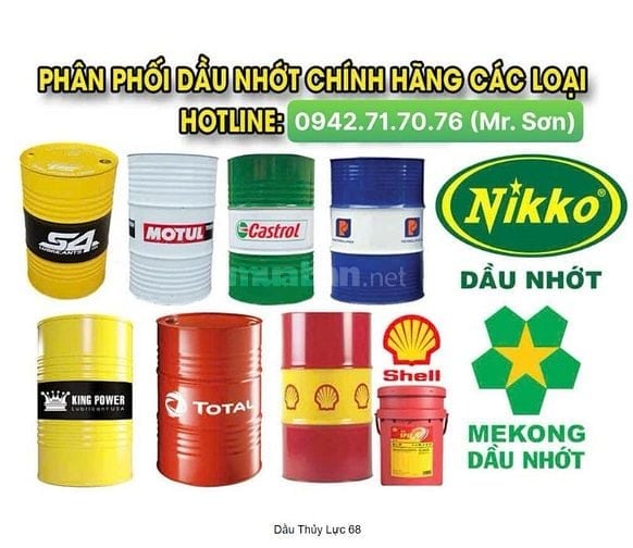 Dầu Thủy Lực 68, Nhớt Thủy Lực 68, Nhớt 10 chính hãng, Giá Tốt.