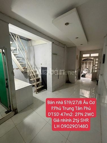 Bán nhà 519/27/8 Âu Cơ 2PN 2WC nhỉnh 2tỷ