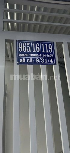 Cho thuê nhà trong hẻm 1 trệt, 1 lầu, Quang Trung, Gò Vấp, 7tr