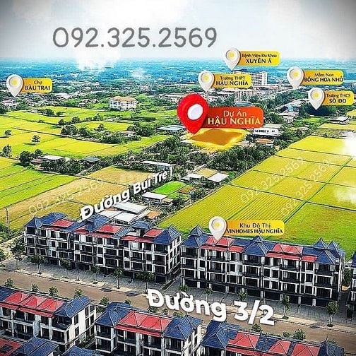Lô đất gần Vinhome hậu nghĩa,sổ hồng riêng 