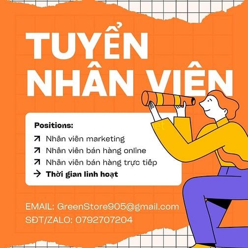 Tuyển nhân viên bán hàng tại Tân Bình đăng ký linh hoạt thời gian