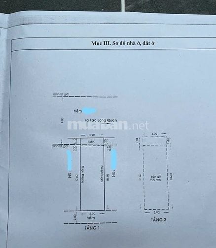 Bán nhà hẻm đẹp 3m cách hẻm 7m 1 căn có hẻm sau ,Lạc Long Quân ,5.1 tỷ