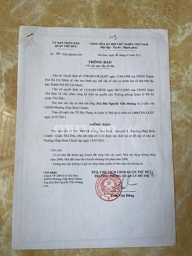 Bán nhà Tam Bình - Hiệp Bình Chánh - Thủ Đức ( Sổ đỏ chung).