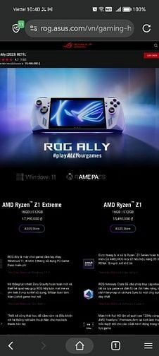 Rog Ally Z1 Extreme - Máy chơi game