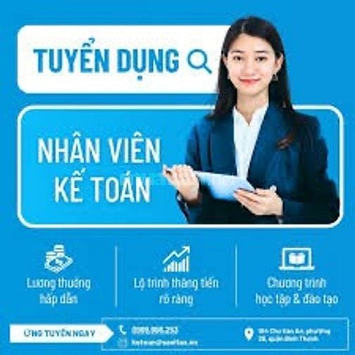 Tuyển Gấp Nhân viên Kế Toán không yêu cầu kinh nghiệm 