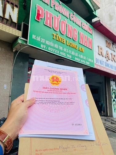 CHÍNH CHỦ BÁN ĐẤT ĐẸP NGAY ĐƯỜNG NGUYỄN HỮU TRÍ  SÁT THỊ TRẤN TÂN TÚC